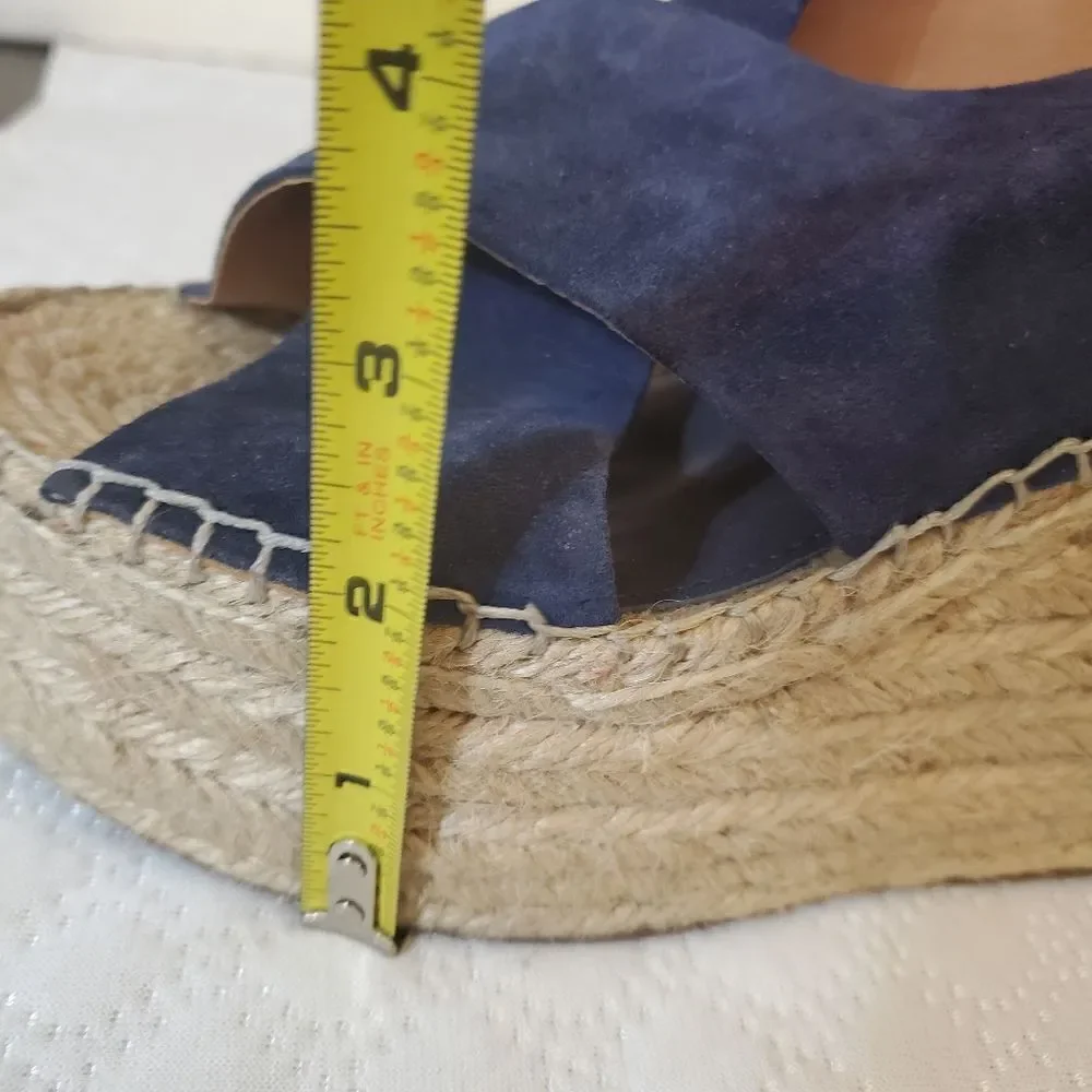 Sigerson Morrison Navy Wedges Sandals  Size 8